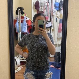 Ann Taylor sweater material top size medium